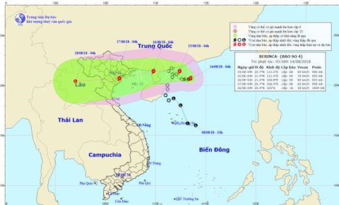 Tin bão số 4 mới nhất ngày hôm nay 14/8: Gió giật cấp 10, Bắc Bộ mưa rất to